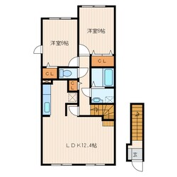 掛川駅 徒歩18分 2階の物件間取画像